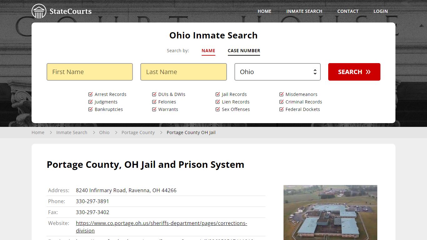 Portage County OH Jail Inmate Records Search, Ohio - StateCourts